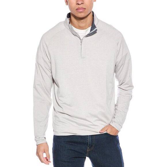 Peter Millar MensQuarter Zip Knitwear Grey